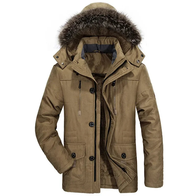 Veste d'hiver en coton avec capuche intégrée